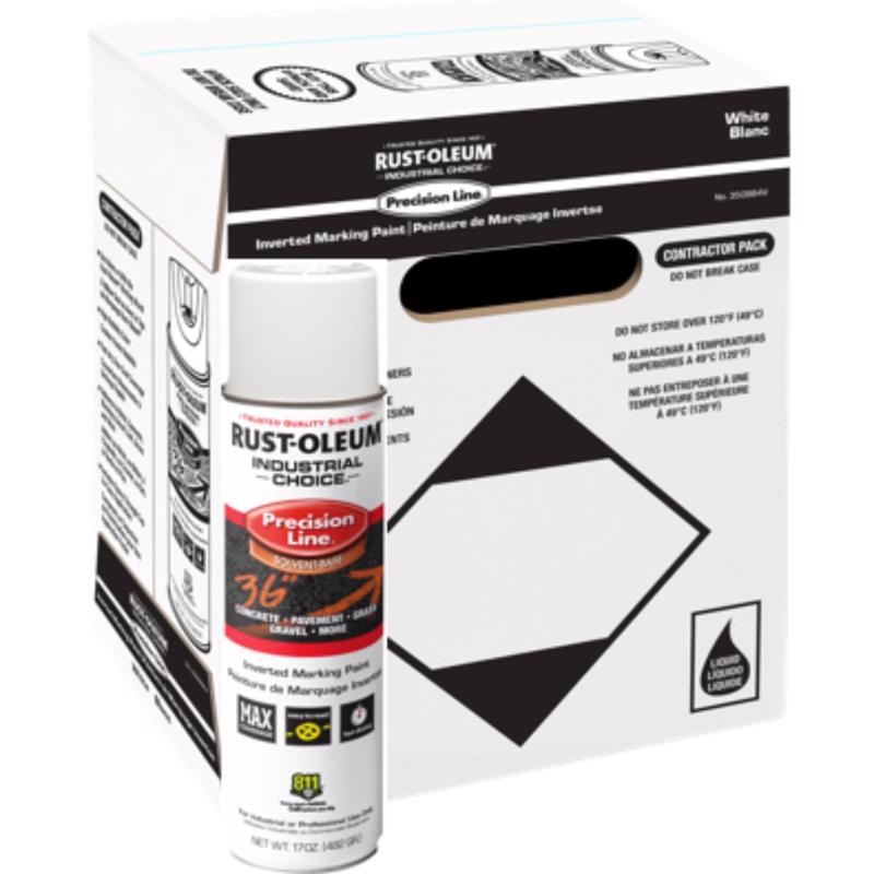 Rust-Oleum Industrial Choice - Contractor Pack (6 pk) White Inverted Marking Paint 17 oz