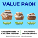 Happy Hour Fresh Scent Laundry Detergent Sheets 60 Sheet Capacity 1 pk