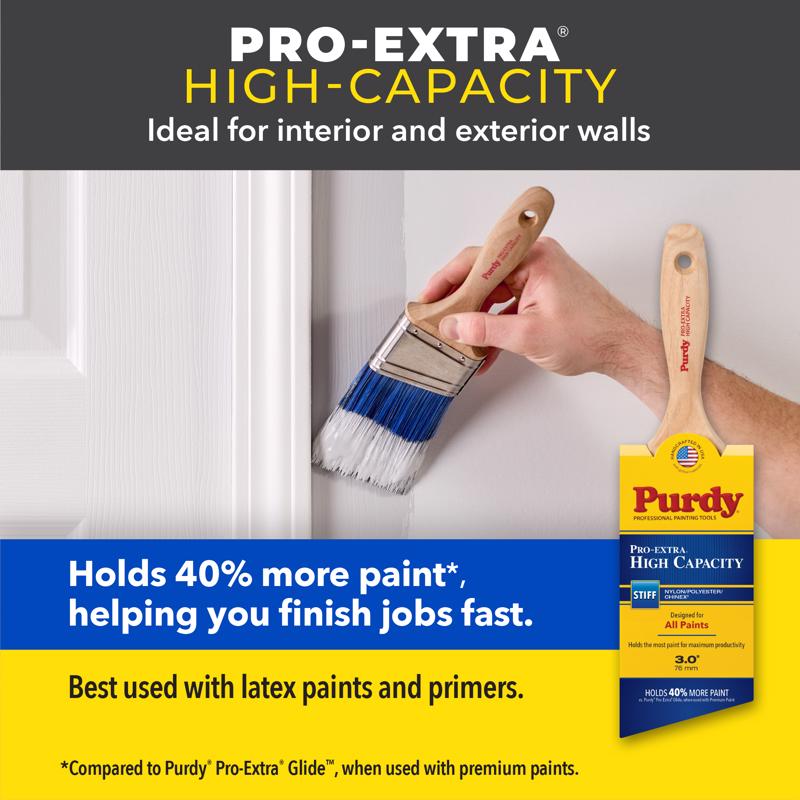 Purdy Pro-Extra High Capacity 3 in. Stiff Angle Paint Brush