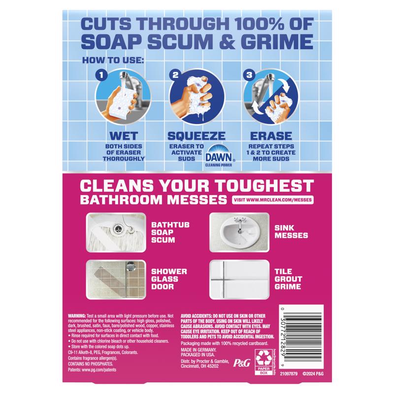 Mr Clean Non-Scratch Magic Eraser For Bath and Shower 3 pk