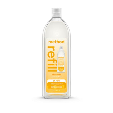 Method Super Shine Coastal Citron Scent Liquid Dish Soap Refill 48 oz 1 pk
