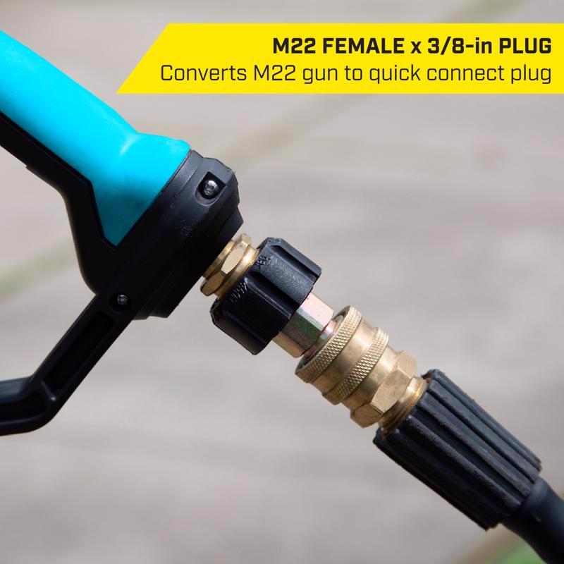 SurfaceMaxx M22 Female x 3/8-in Plug Quick Connect Plug 4500 psi