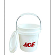 Ace Mini Bucket with Lid White 0.5 qt Plastic Bucket