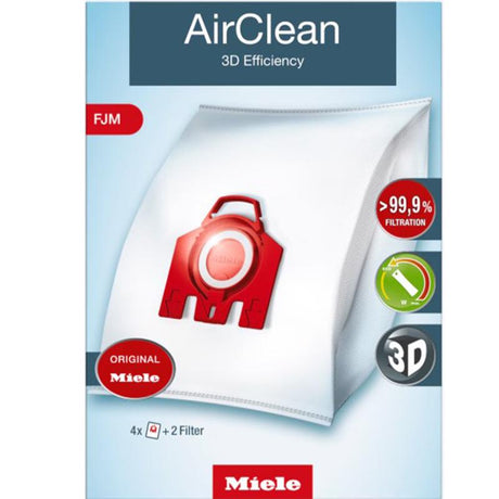 Miele FJM Canister Vacuum Bags For Compact C2, Compact C2 and Complete C1 Canister Vacuums 4 pk