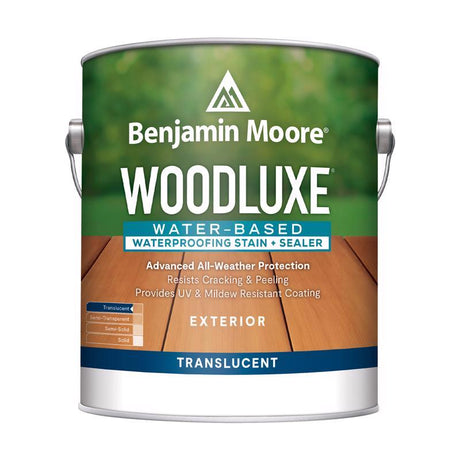 Benjamin Moore Woodluxe Translucent Bleached Gray Penetrating Waterborne Deck and Siding Stain 1 gal