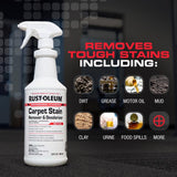 Rust-Oleum Professional Cleaners Citrus Scent Carpet Stain Remover 32 oz Spray
