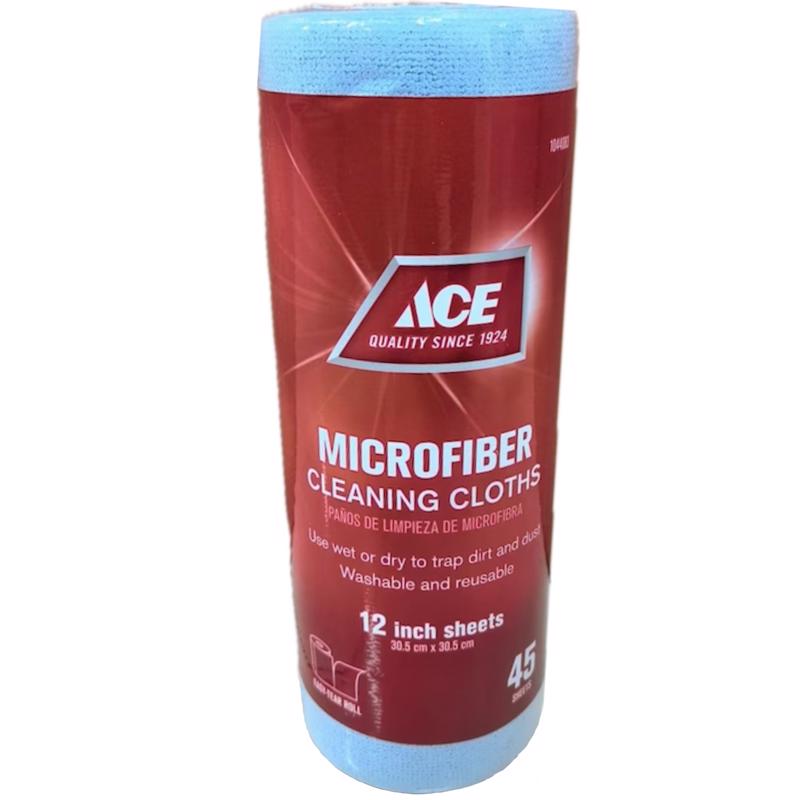 Ace Microfiber Cleaning Wipes Roll 12 in. W X 12 in. L 45 pk