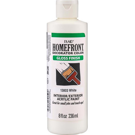 Homefront Gloss White Craft Paint Exterior and Interior 8 oz