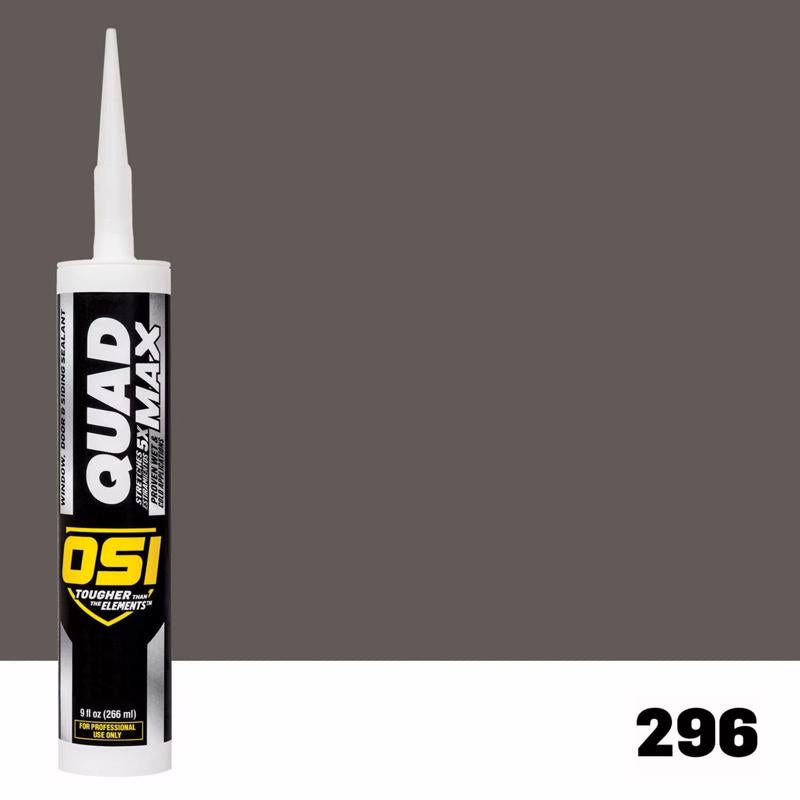 OSI Quad Max Rich Espresso Elastomeric Polymers Caulk Sealant 9.5 oz