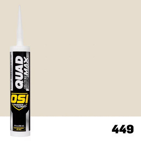 OSI Quad Max Cottage White Elastomeric Polymers Caulk Sealant 9.5 oz