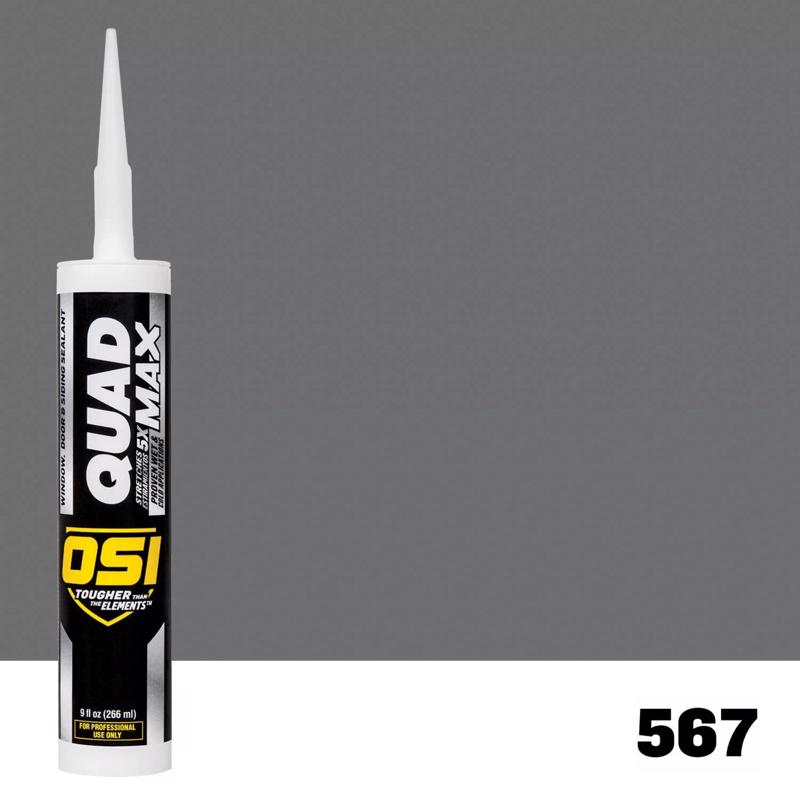 OSI Quad Max Cavern Steel/Night Gray Elastomeric Polymers Caulk Sealant 9.5 oz