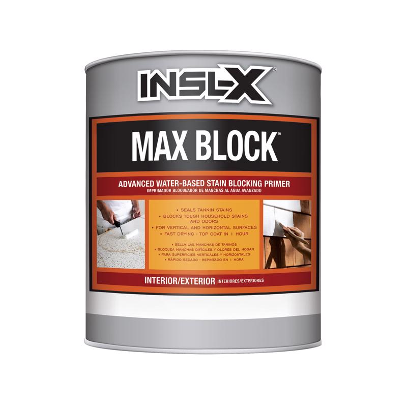 Insl-X Max Block White Flat Acrylic Stain Blocking Primer 1 qt