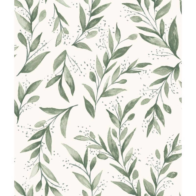 Magnolia Home by Joanna Gaines 20.5 in. W X 216 in. L Olive Branch Peel and Stick Wallpaper
