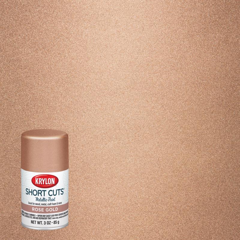 Krylon Short Cuts High-Gloss Rose Gold Craft Spray Paint 3 oz