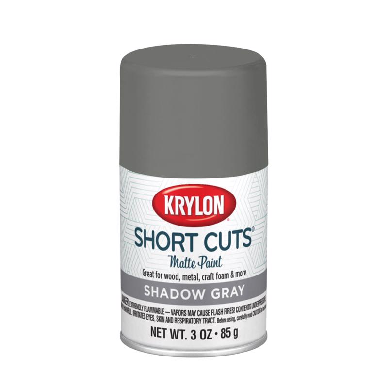 Krylon Short Cuts Matte Shadow Gray Craft Spray Paint 3 oz