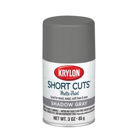 Krylon Short Cuts Matte Shadow Gray Craft Spray Paint 3 oz