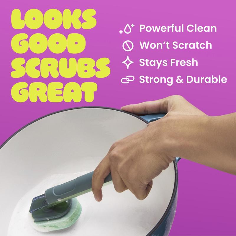 Scotch-Brite Medium Duty Dishwand Scrubber For All Metal Surfaces 1 pk