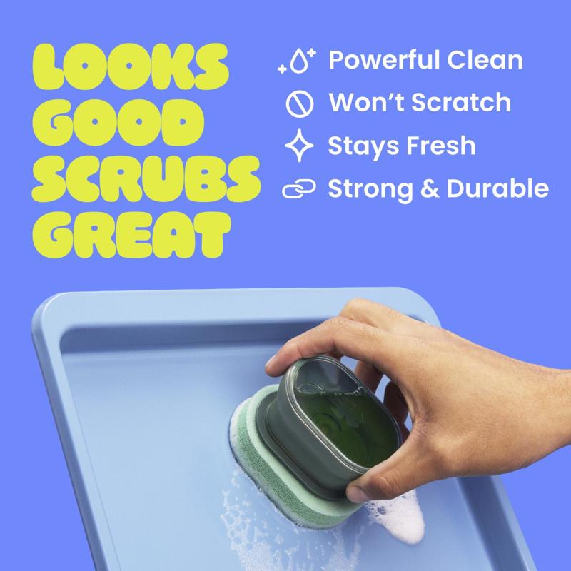 Scotch-Brite Medium Duty Dish Scrubber w/Stand For All Purpose 1 pk