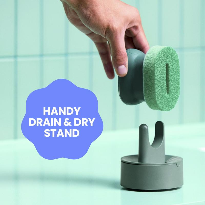 Scotch-Brite Medium Duty Dish Scrubber w/Stand For All Purpose 1 pk