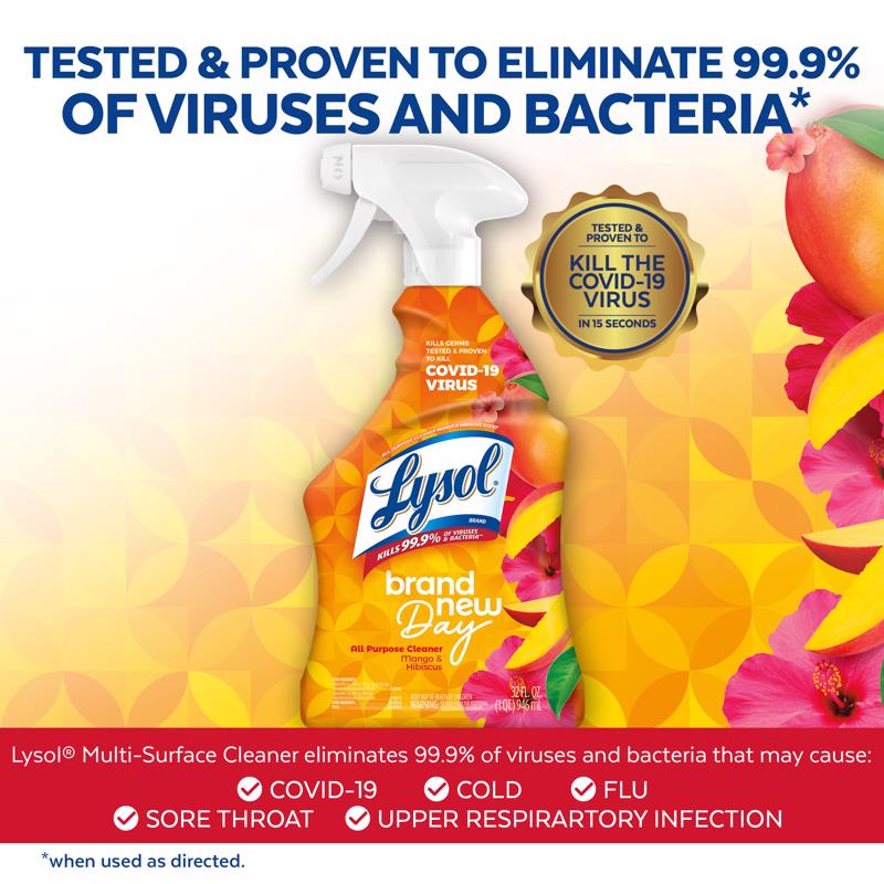 Lysol Brand New Day Mango & Hibiscus Scent Disinfectant 32 oz