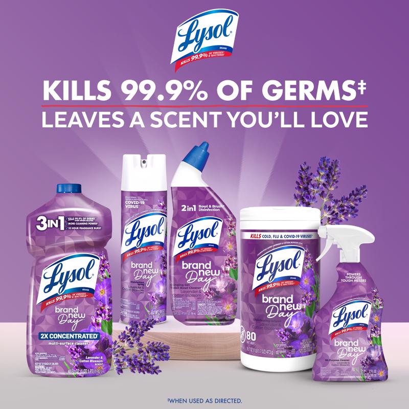 Lysol Brand New Day Lavender and Cotton Blossom Scent Disinfectant 32 oz