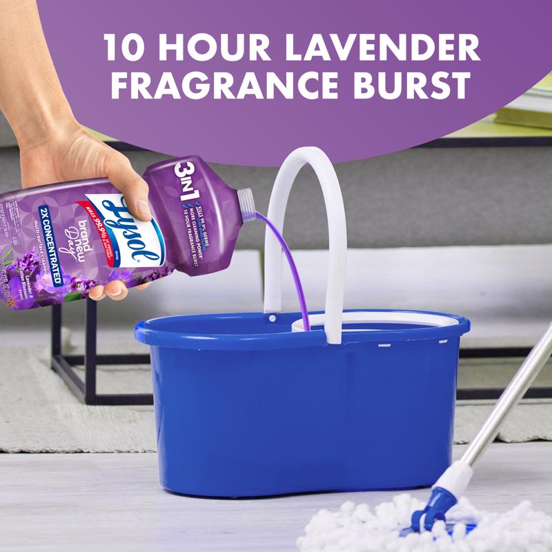 Lysol Brand New Day Lavender and Cotton Blossom Scent Concentrated Multi-Surface Cleaner Liquid 28 o