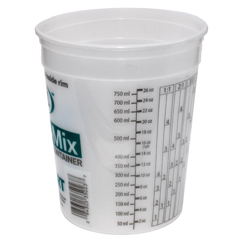 IPL Clear 1 qt Plastic Multi-Mix Container