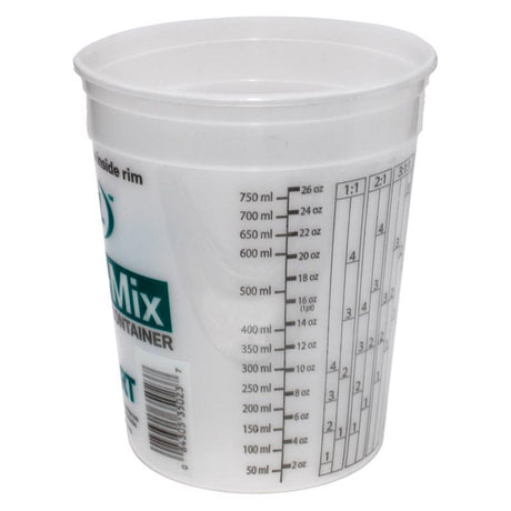 IPL Clear 1 qt Plastic Multi-Mix Container