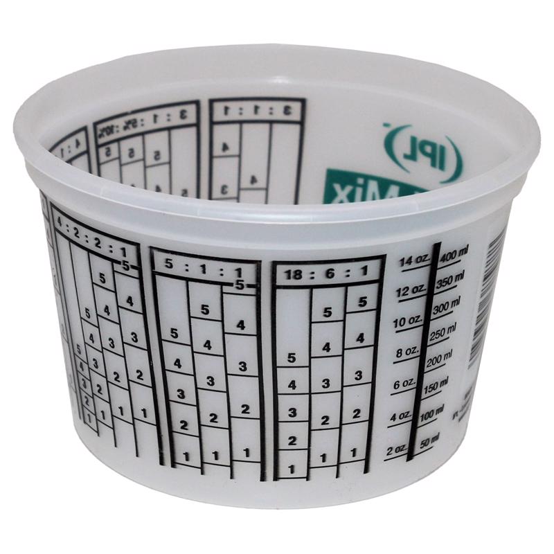 IPL Clear 1 pt Plastic Multi-Mix Container