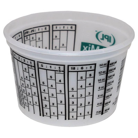 IPL Clear 1 pt Plastic Multi-Mix Container
