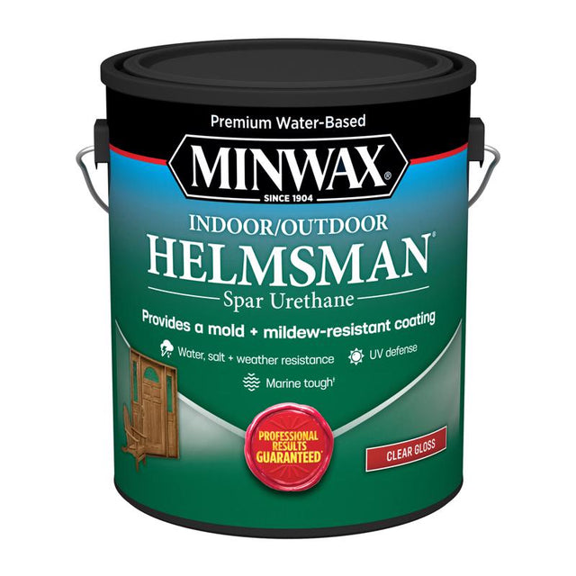 Minwax Helmsman Warm Gloss Clear Water-Based Spar Urethane 1 gal
