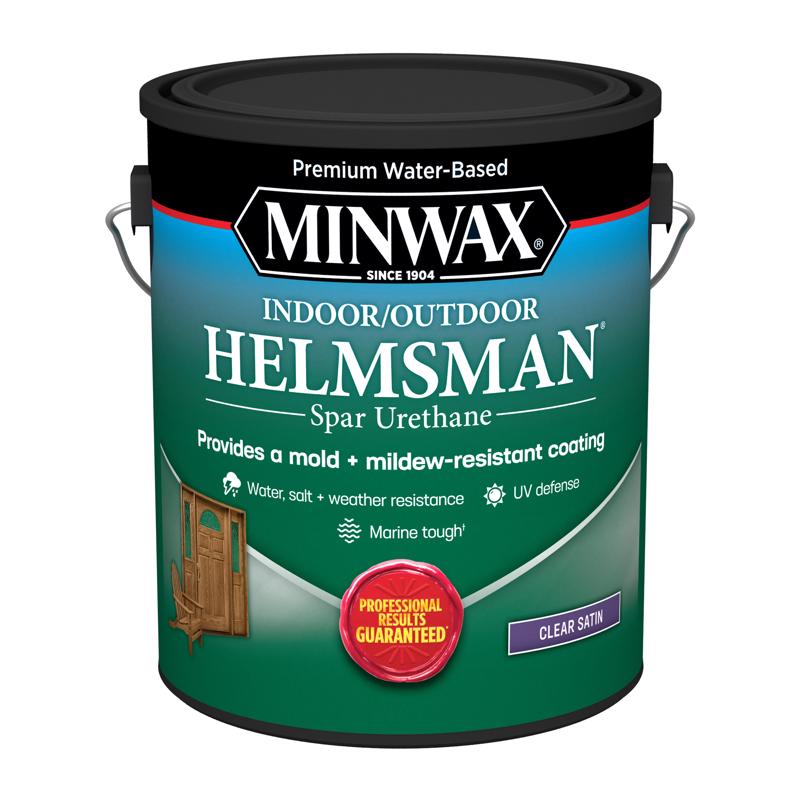 Minwax Helmsman Warm Satin Clear Water-Based Spar Urethane 1 gal