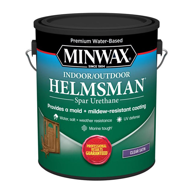 Minwax Helmsman Warm Satin Clear Water-Based Spar Urethane 1 gal