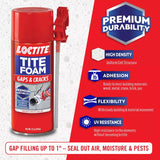 Loctite TiteFoam White Polyurethane Gaps and Cracks Foam Sealant 12 oz