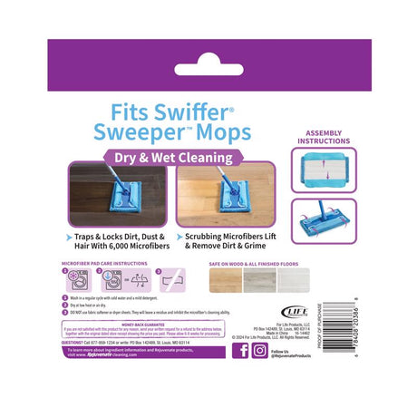 Rejuvenate Cleaning Microfiber Sweeping Pad 1 pk