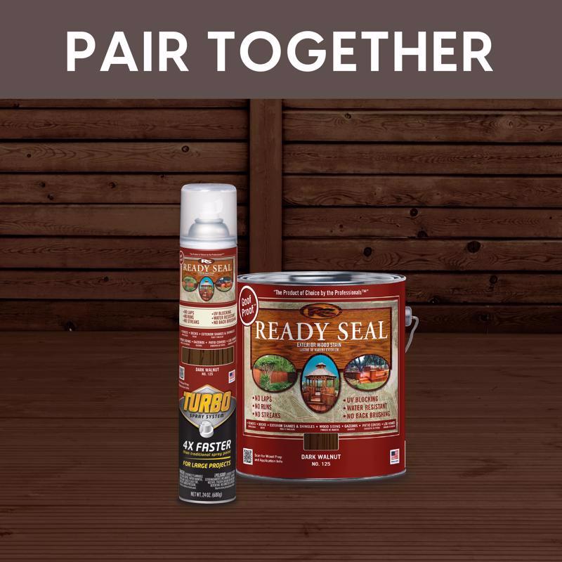 Ready Seal Turbo Spray Dark Walnut Wood Stain 24 oz