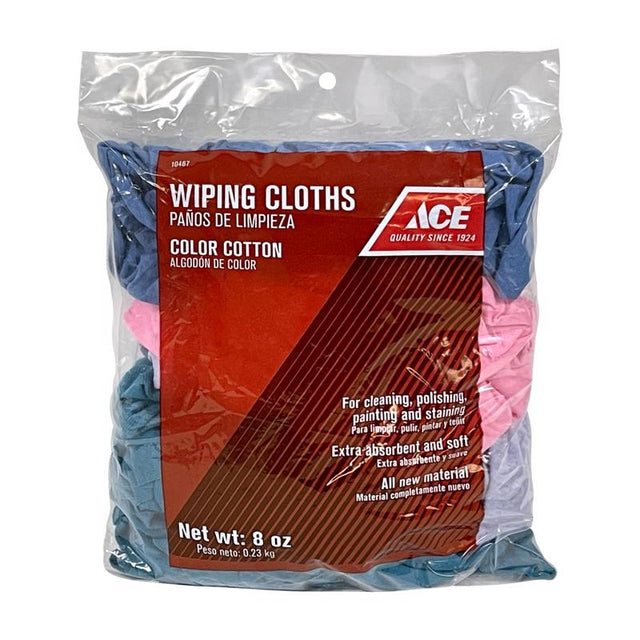 WIPING CLOTHS ASSTD 8OZ
