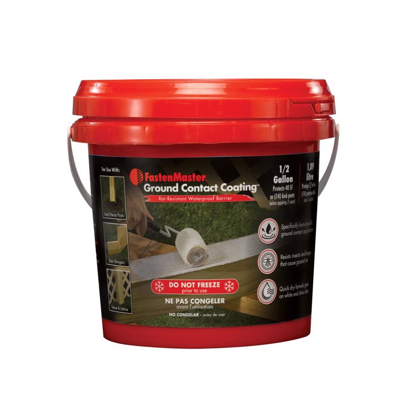 FastenMaster Ground Contact Coating Flat/Matte Clear Liquid Rubber Sealant Coating 64 oz
