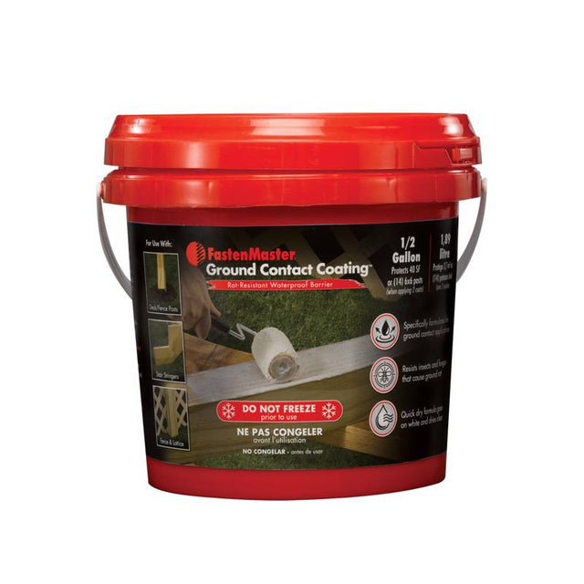 FastenMaster Ground Contact Coating Flat/Matte Clear Liquid Rubber Sealant Coating 64 oz