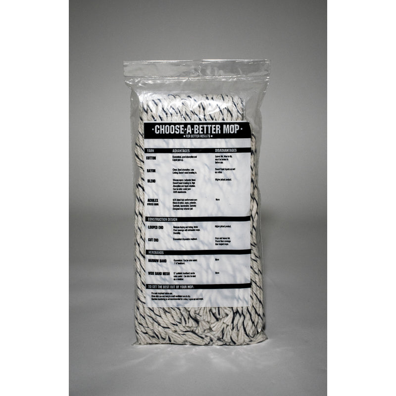 Elite Mops and Brooms #12 Cut End Cotton Mop Refill 1 pk