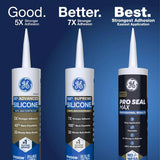 GE Pro Max White Silicone 1 Window and Door Caulk Sealant 9 fl. oz.
