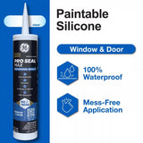 GE Pro Max Crystal Clear Silicone 1 Window and Door Caulk Sealant 9 fl. oz.