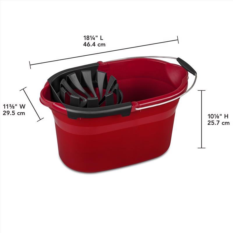 Sterilite 17.5 qt Mop Bucket Red