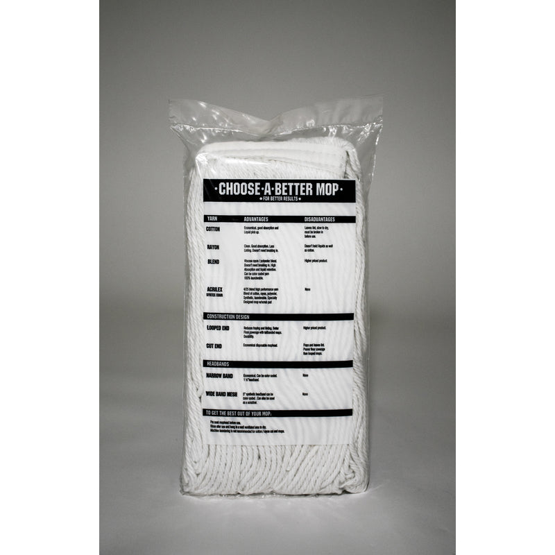 Elite Mops and Brooms 24 oz Cut End Rayon Mop Refill 1 pk