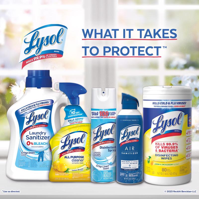 Lysol Sparkling Lemon & Sunflower Essence Scent Concentrated Multi-Purpose Cleaner Liquid 90 oz