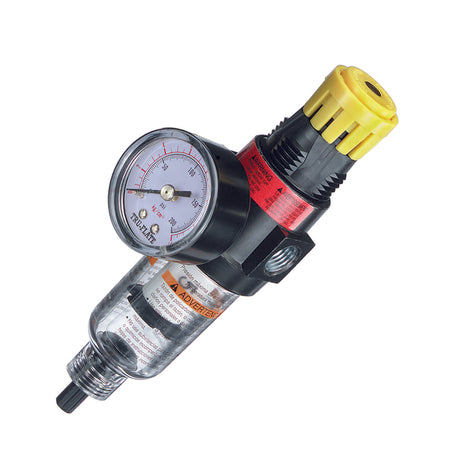 Tru-Flate Plastic Filter and Regulator with Gauge 1/4 in. NPT 250 psi 1 pc