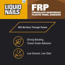 Liquid Nails FRP Fiberglass Reinforced Plastic Panel High Strength Acrylic Latex Adhesive 3.5 gal