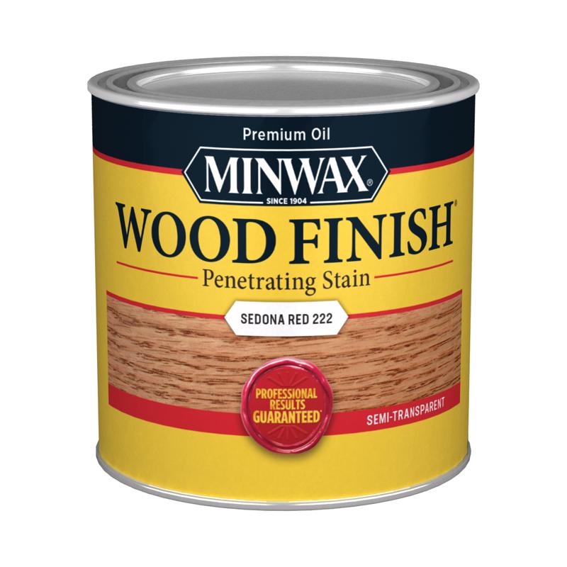 Minwax Wood Finish Semi-Transparent Sedona Red Oil-Based Penetrating Wood Stain 0.5 pt