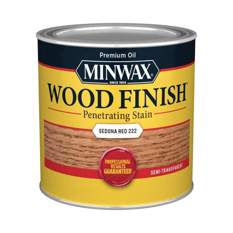 Minwax Wood Finish Semi-Transparent Sedona Red Oil-Based Penetrating Wood Stain 0.5 pt