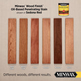 Minwax Wood Finish Semi-Transparent Sedona Red Oil-Based Penetrating Wood Stain 0.5 pt